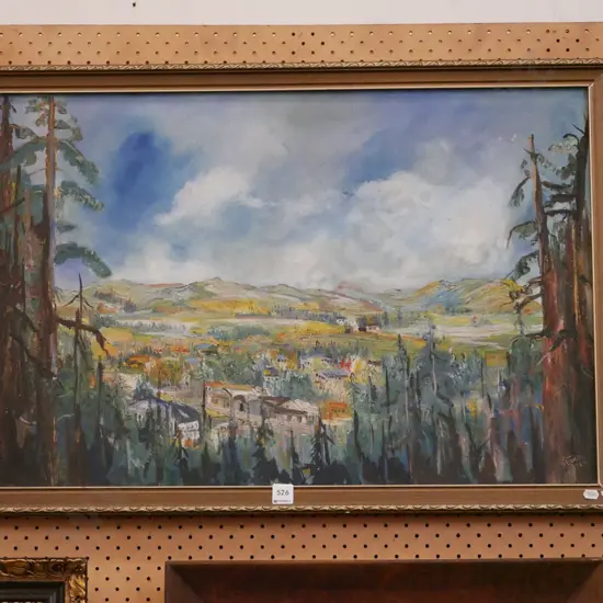 framed oil - landscape