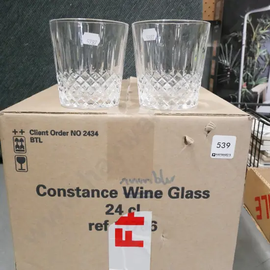 box of 24 glass tumblers