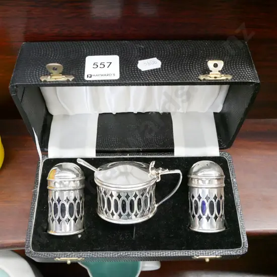 cased plated salt and pepper set