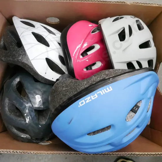 box of bike helmets