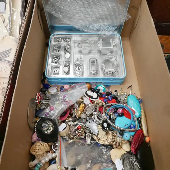 box of costume jewellery