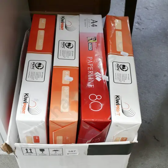 box; 4 reams of A4 paper