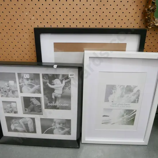 3x framed photo frames
