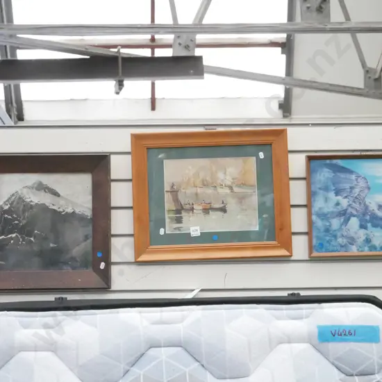 framed 3D eagle print, watercolour, photo print of a mountain