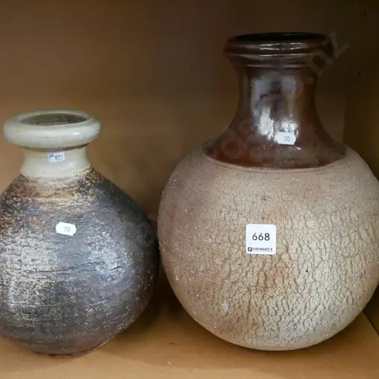 2x studio pottery vases Talest H-310