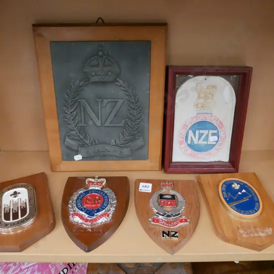 NZ scouting and military shields