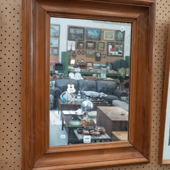 wood framed wall mirror