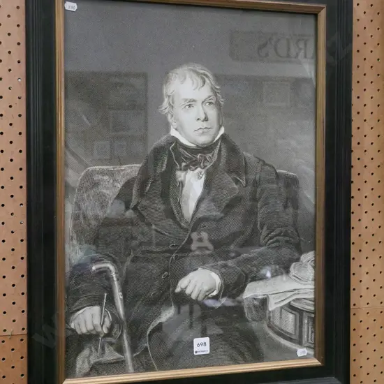 framed Sir Walter Scott print