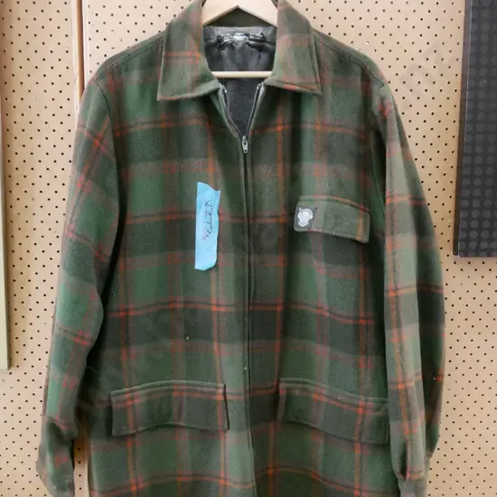 green checked 2XOS Swanndri bush shirt