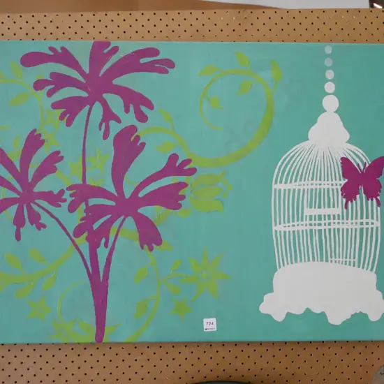 acrylic on boxed canvas   