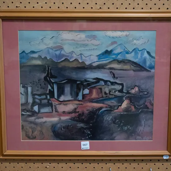 framed Frances Hodgkins print