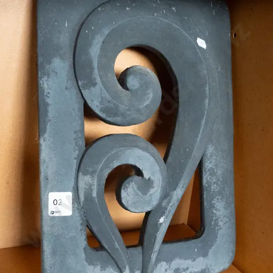 cast concrete garden wall art