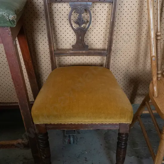 turned leg Victorian splat-back dining chair