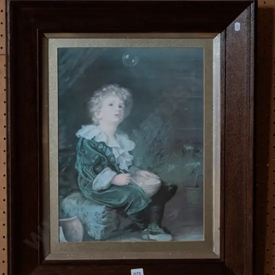 oak framed print - Pears soap bubble boy advertising print