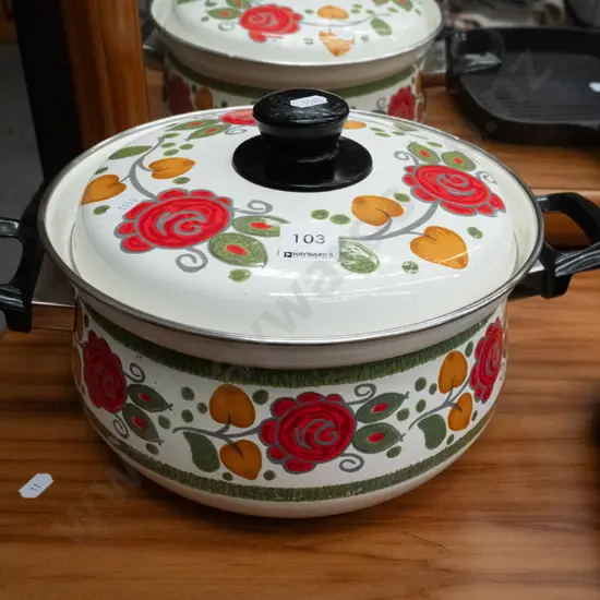 retro enamel casserole