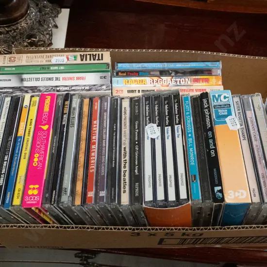 box of CDs