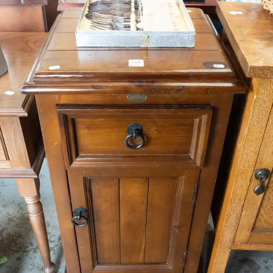 bedside cabinet with single door, single drawer