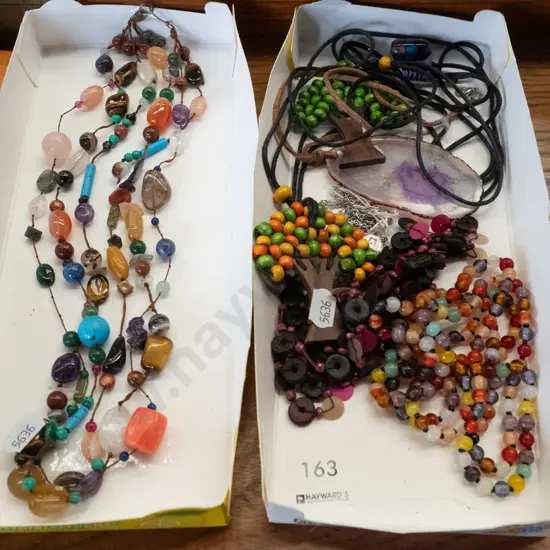 2 trays of necklaces
