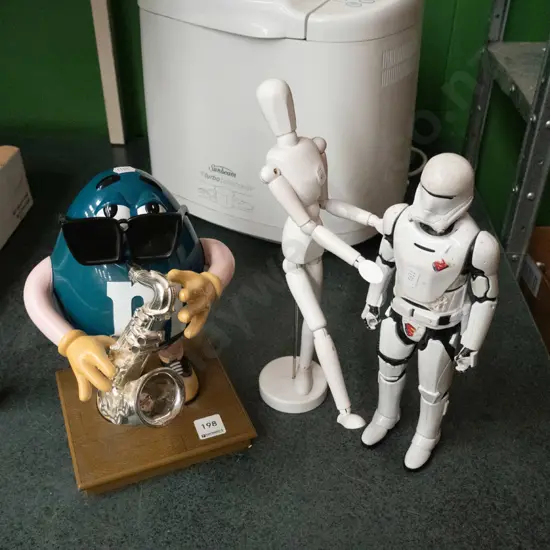 M&M promotional toy, articulated artist's doll, Star Wars stormtrooper
