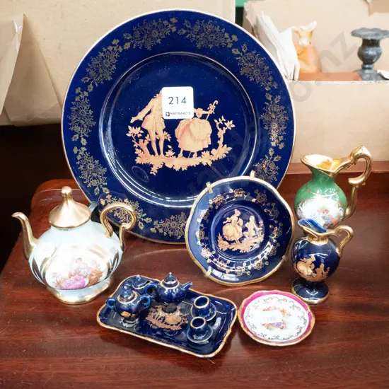 Limoges miniatures and a plate