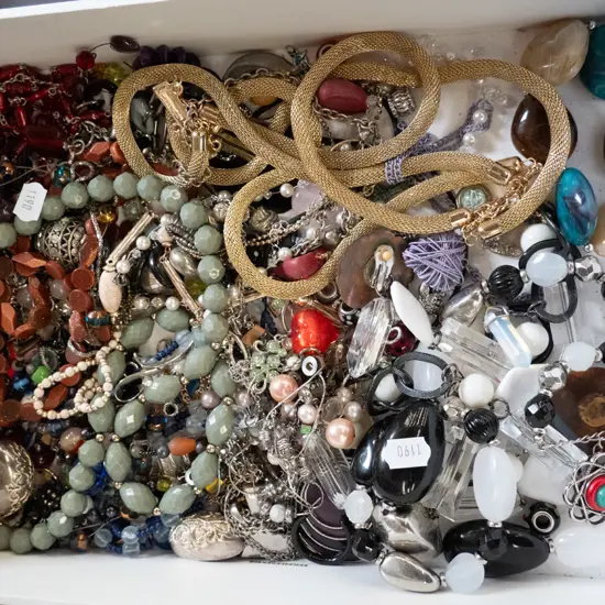 box of costume jewellery