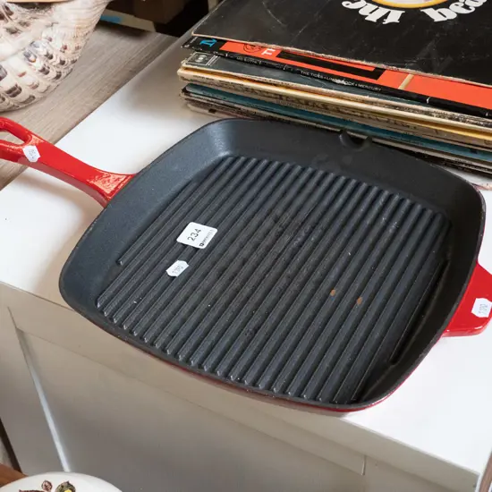 cast iron enamel skillet