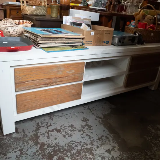 wood, MDF and melteca entertainment unit H-510 W-1600 D-450