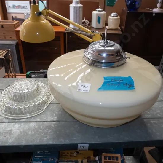 deco light fitting - small chips around bottom edge 