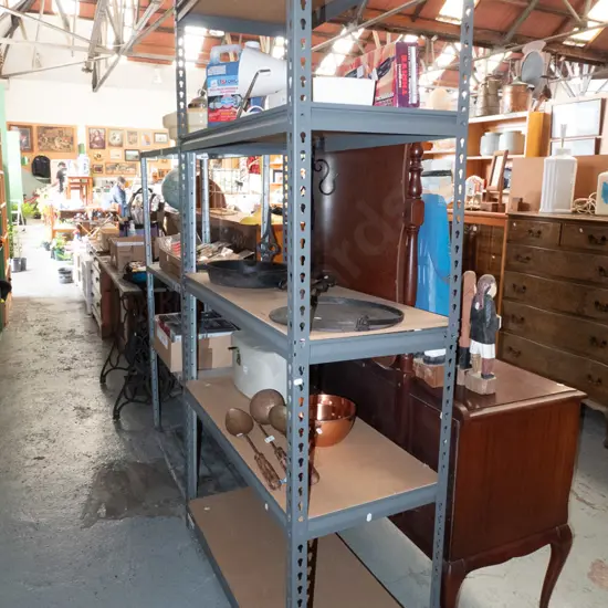 mdf and metal adjustable workshop shelves H-1820 W-900 D-410