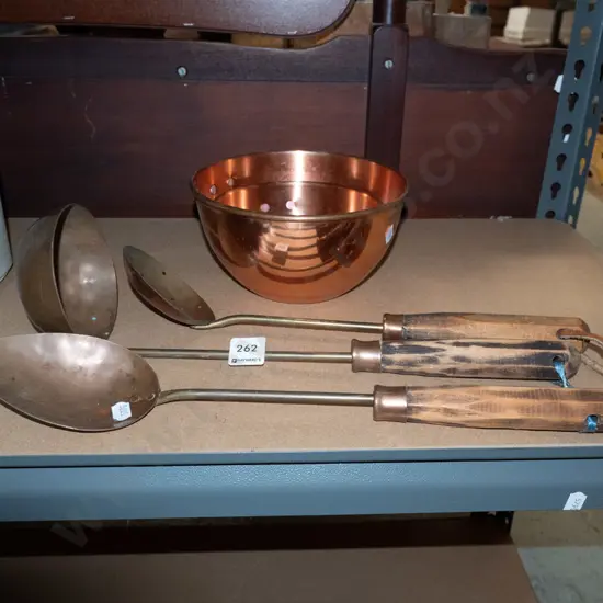 copper bowls, kitchen utensils