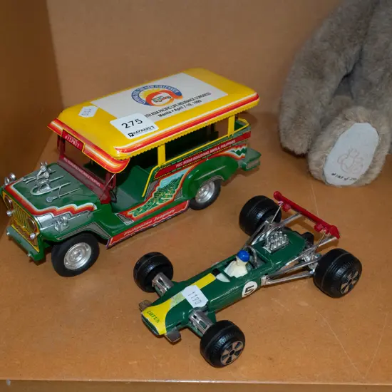 model racing car, Philippines jeepney