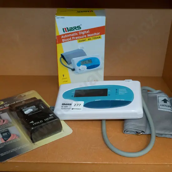 stud finder, digital blood pressure monitor
