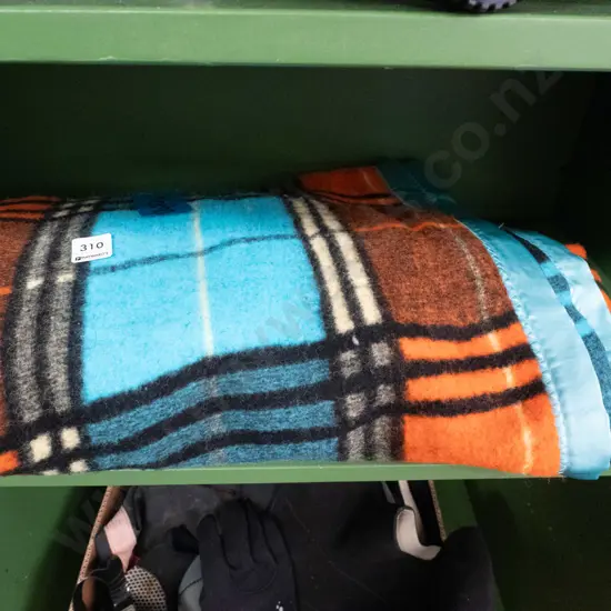 checked woollen blanket