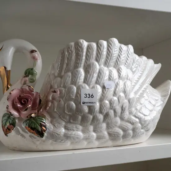 lustre swan vase H-190 W-380