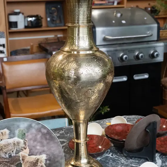 tall brass vase H-620