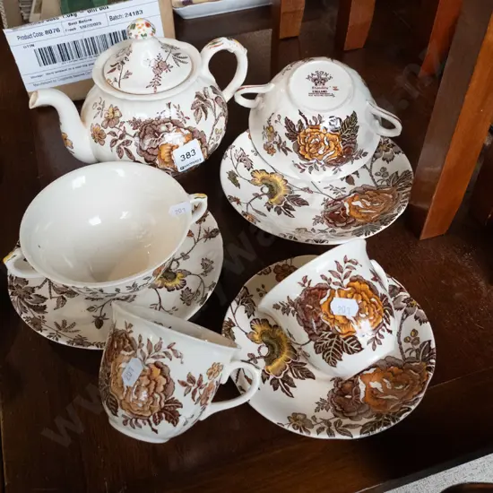 Masons chantilly tea pots, soups, cups and saucer