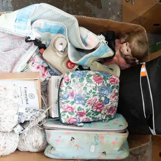 bo; crafting supplies, knitting yarn etc