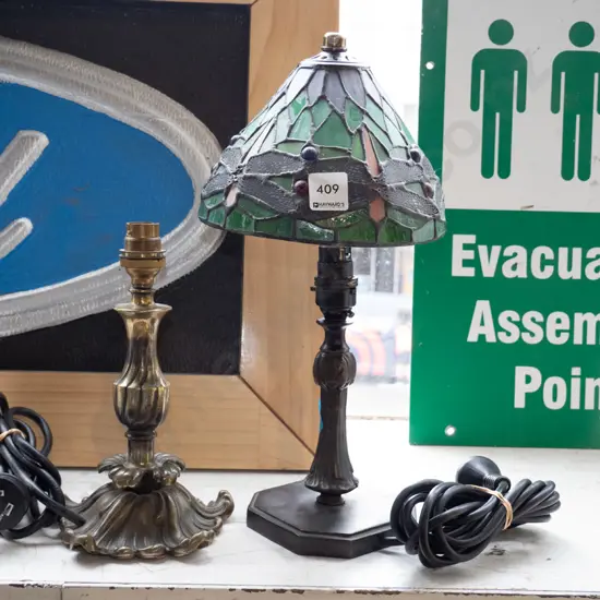 brass table lamp base, reproduction Tiffany dragonfly lamp H-270