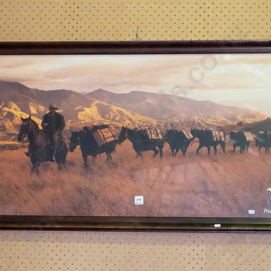 framed Speights advertising poster