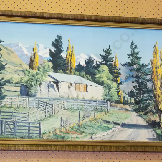 framed oil - farm buildings