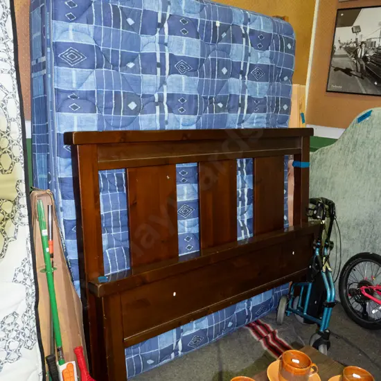 Tattersfield Venice king slat bed base, mattress and headboard