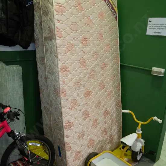 single bed base and mattress