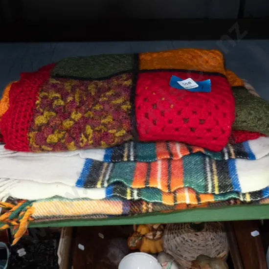 checked travel blanket, crochet blanket