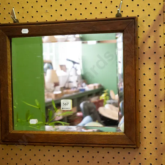 small bevelled edge wall mirror