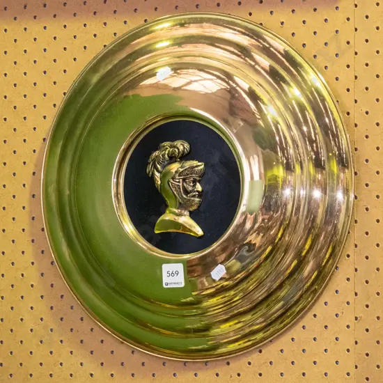 pressed brass wall art - knight