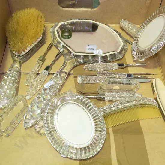 box; dressing table items etc