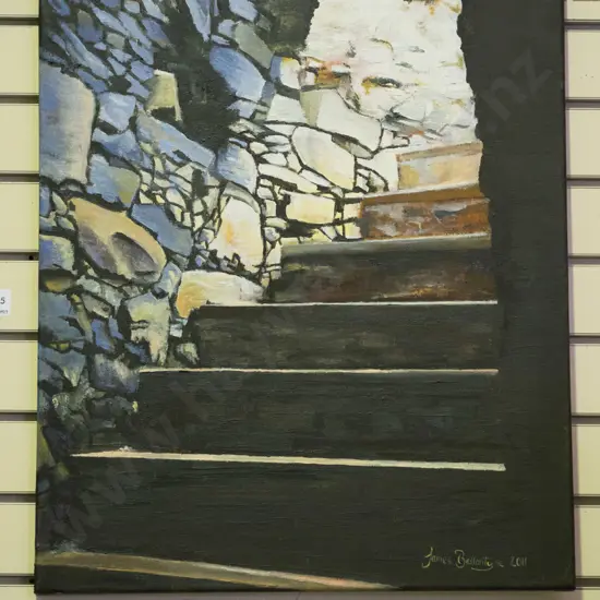 James Ballantyne - boxed oil on canvas - steps