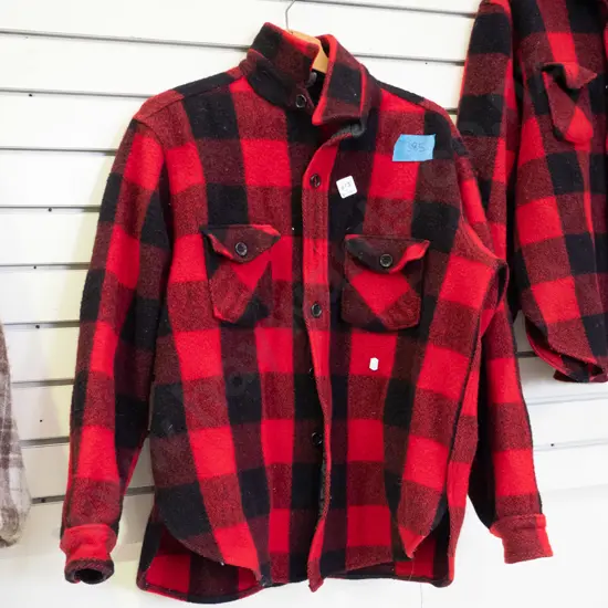 black and red bush shirt - unknown size
