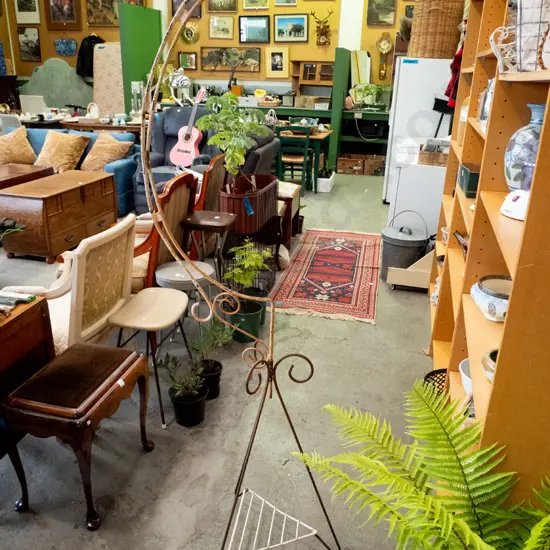 restorer's mid-century metal bird cage stand