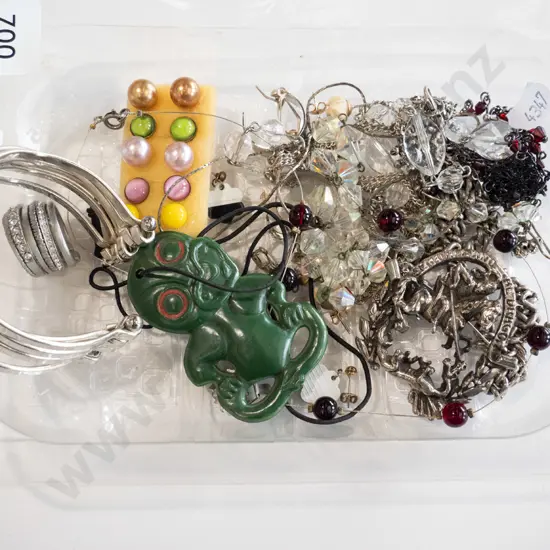 tray of costume jewllery